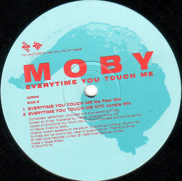 Moby : Everytime You Touch Me (12", Promo)