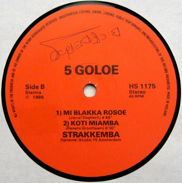 Strakkemba : 5 Goloe (12", Maxi)
