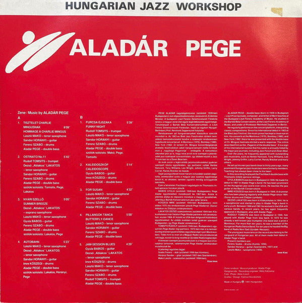 Aladár Pege : Hungarian Jazz Workshop (LP, Album)