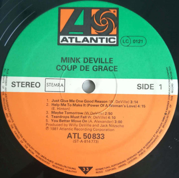 Mink DeVille : Coup De Grâce (LP, Album)