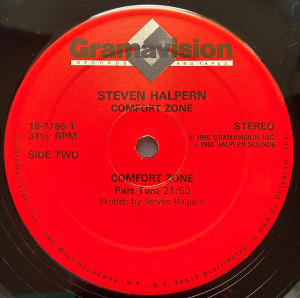 Steven Halpern : Comfort Zone (LP, Album, RE)