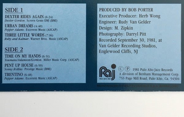 Pepper Adams : Urban Dreams (LP, Album)