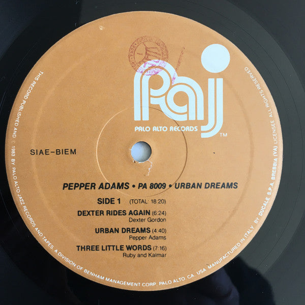 Pepper Adams : Urban Dreams (LP, Album)