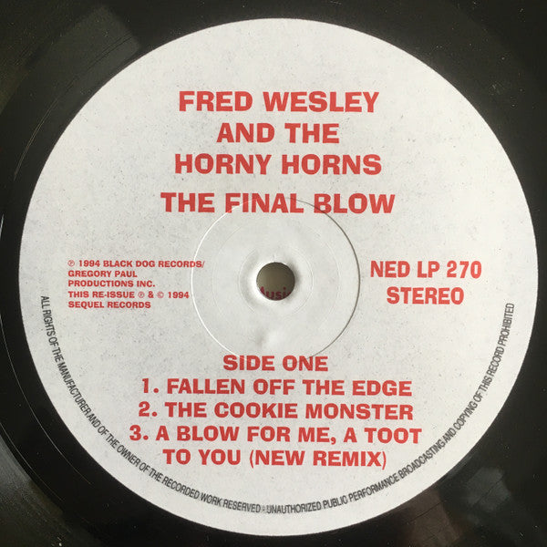 Fred Wesley & The Horny Horns : The Final Blow (2xLP, Album, Gat)
