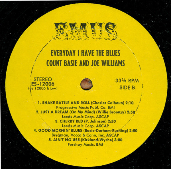 Joe Williams / Count Basie And His Orchestra* : Everyday I Have The Blues (LP, Album, RE)