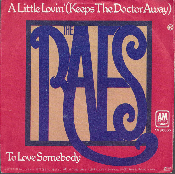 The Raes : A Little Lovin' (Keeps The Doctor Away) / To Love Somebody (7", Single)
