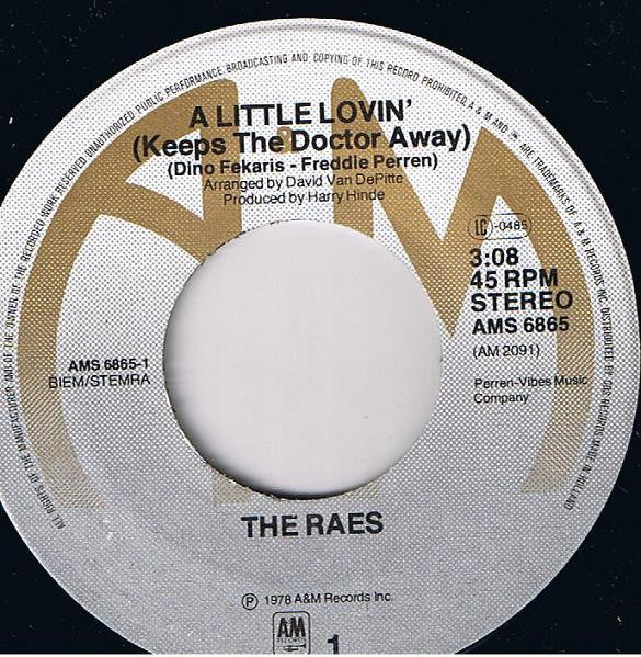 The Raes : A Little Lovin' (Keeps The Doctor Away) / To Love Somebody (7", Single)
