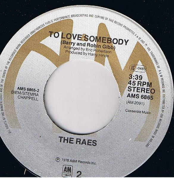 The Raes : A Little Lovin' (Keeps The Doctor Away) / To Love Somebody (7", Single)