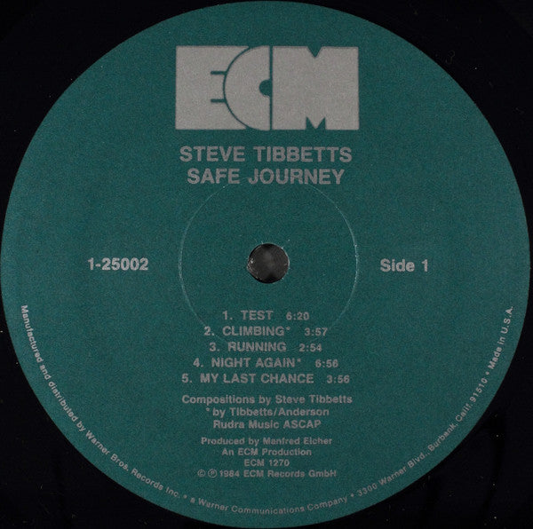 Steve Tibbetts : Safe Journey (LP, Album)