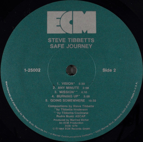 Steve Tibbetts : Safe Journey (LP, Album)