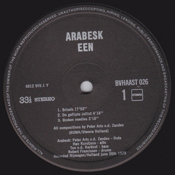 Arabesk : Een (LP)