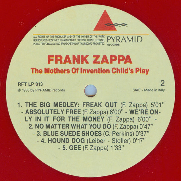 The Mothers : Child's Play (LP, Unofficial, Red)