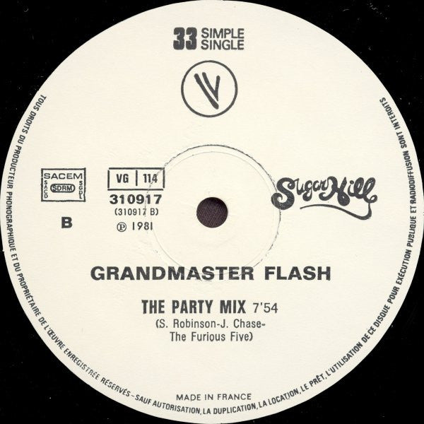 Grandmaster Flash : The Adventures Of Grandmaster Flash On The Wheels Of Steel (12", Single, Ltd)