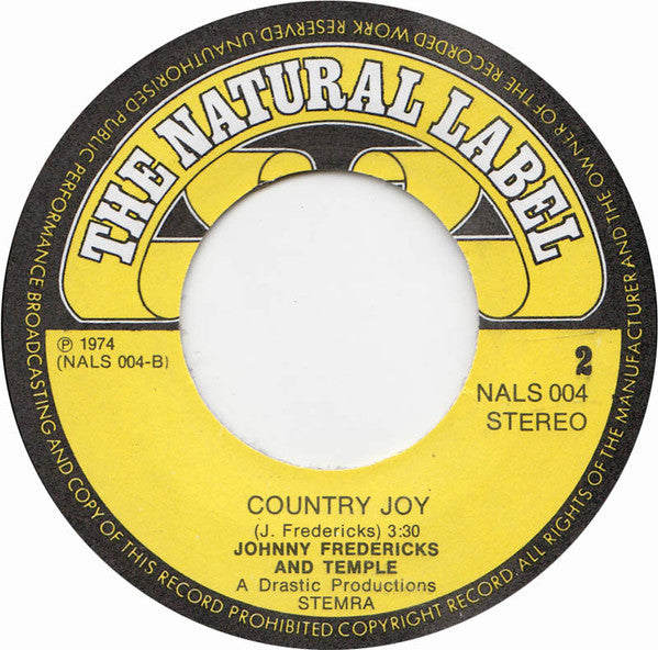 John Fredriksz And Temple (8) : Our Father / Country Joy (7")