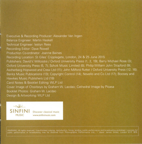 St. Paul's Cathedral Choir, Andrew Carwood : Carols With St Paul's Cathedral Choir (CD, Album)