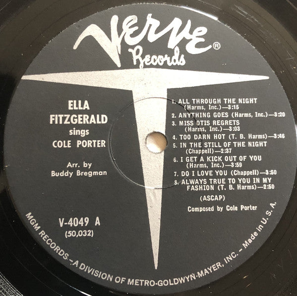 Ella Fitzgerald : Ella Fitzgerald Sings Cole Porter (LP, Album, Mono, MGM)