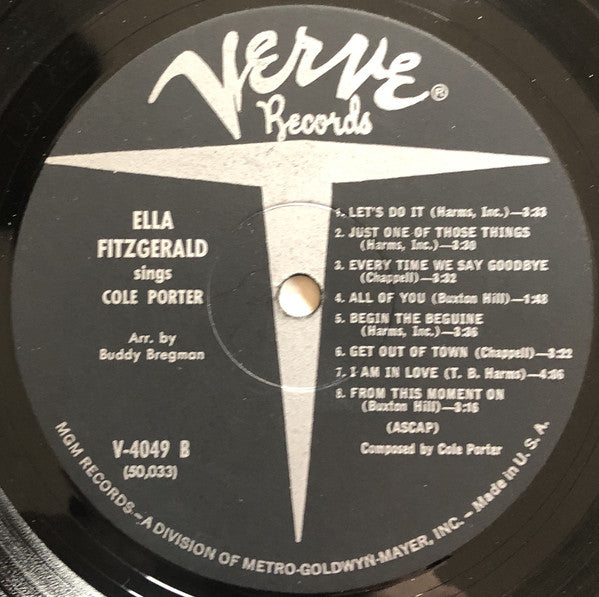 Ella Fitzgerald : Ella Fitzgerald Sings Cole Porter (LP, Album, Mono, MGM)