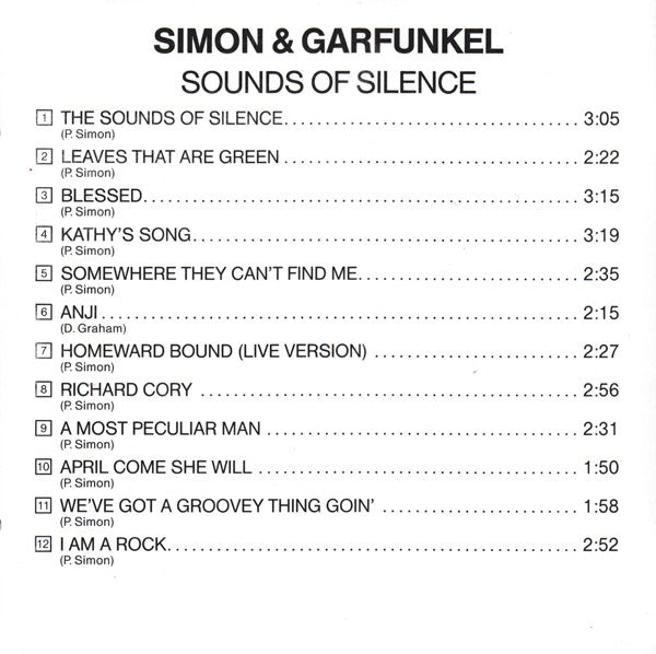 Simon & Garfunkel : Sounds Of Silence (CD, Album, RE)