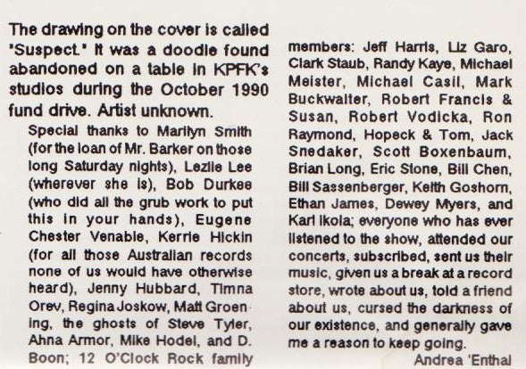 Various : 12 O'Clock Rocks - 10th Anniversary Commemorative Souvenir December 7 1980-90 (7", EP, Cle)