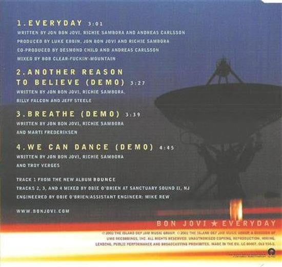 Bon Jovi : Everyday (CD, Single)
