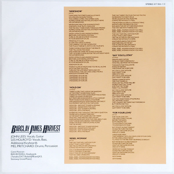 Barclay James Harvest : Victims Of Circumstance (LP, Album)