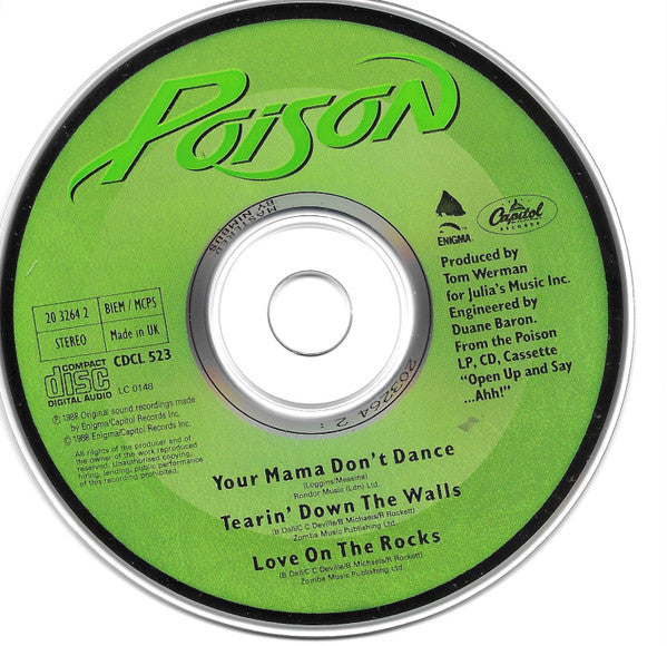 Poison (3) : Your Mama Don't Dance (CD, Single)