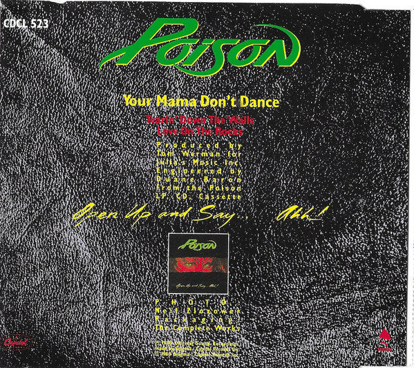 Poison (3) : Your Mama Don't Dance (CD, Single)