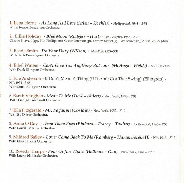 Various : Ladies Sing The Swing (CD, Comp)