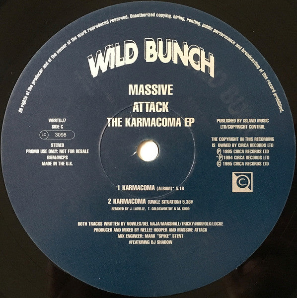 Massive Attack : Karmacoma EP (2x12", EP, Promo)