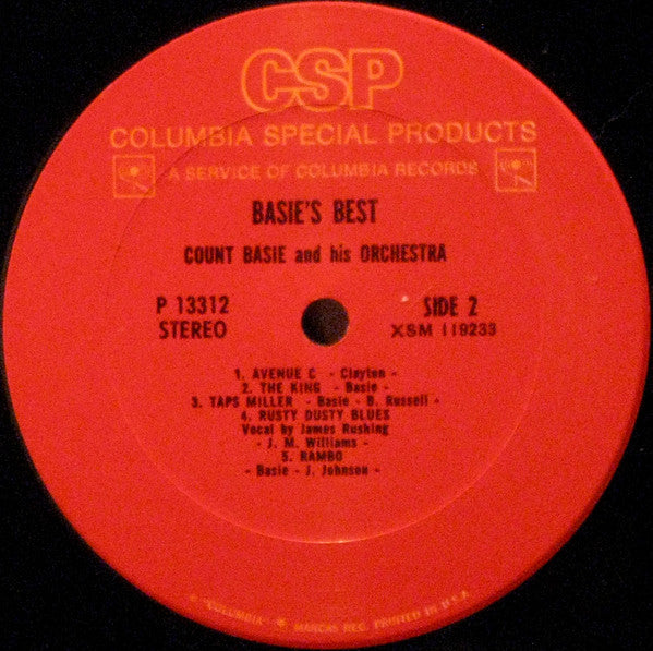 Count Basie Orchestra : Basie's Best! A Collection Of Immortal Performances (LP, Comp, RE)