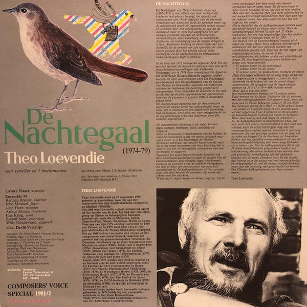 Theo Loevendie, Lieuwe Visser, Ensemble M o.l.v. David Porcelijn : De Nachtegaal (LP, Ltd)