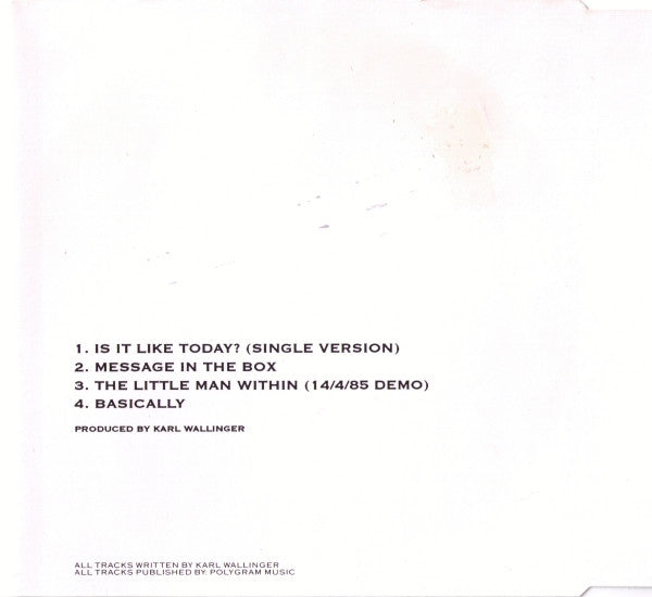 World Party : Is It Like Today (CD, Single)