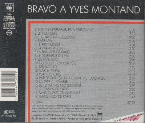 Yves Montand : 19 Titres Originaux (CD, Comp)