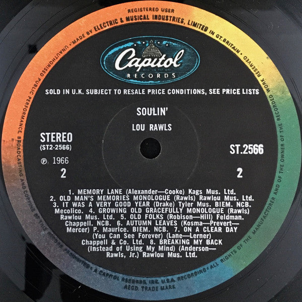 Lou Rawls : Soulin' (LP, Album)