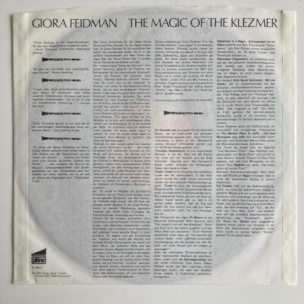 Giora Feidman : The Magic Of The Klezmer / Der Zauber Des Klezmer (LP, Album)