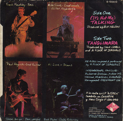 A Flock Of Seagulls : (It's Not Me) Talking (7", Single)