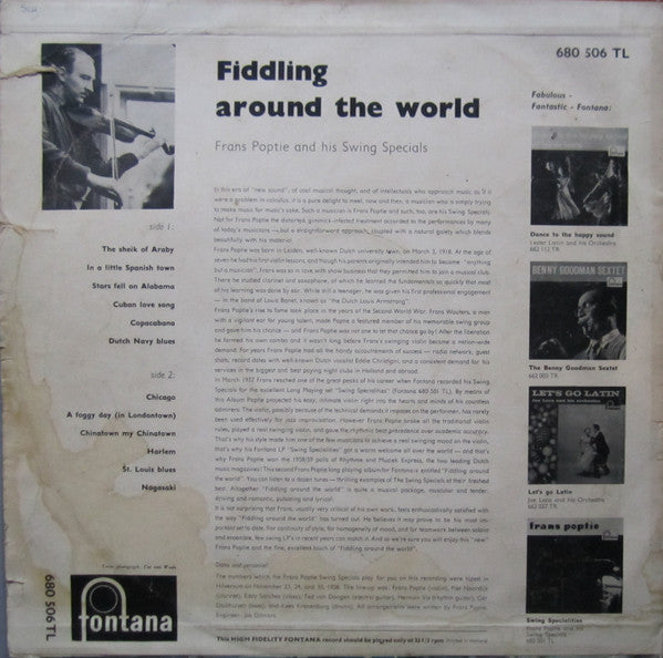 Frans Poptie And His Swing Specials : Fiddling Around The World (LP)