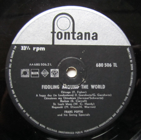 Frans Poptie And His Swing Specials : Fiddling Around The World (LP)