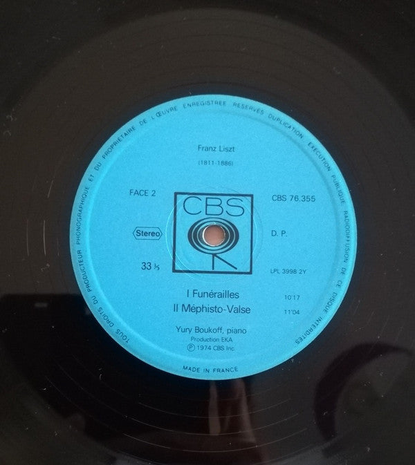 Franz Liszt / Yuri Boukoff : Sonate En Si Mineur / Funérailles / Mephisto-Valse (LP, gat)