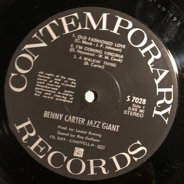 Benny Carter : Jazz Giant (LP, Album)