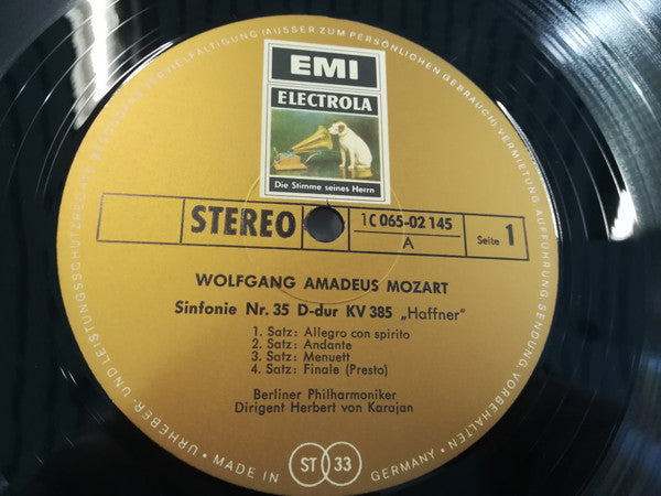 Wolfgang Amadeus Mozart, Berliner Philharmoniker : Herbert von Karajan dirigiert W.A. Mozart (LP, Album)