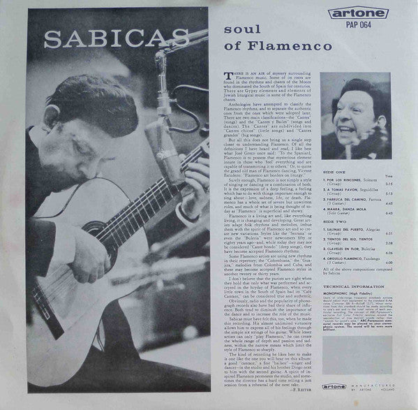 Sabicas : Soul Of Flamenco (LP, Album)