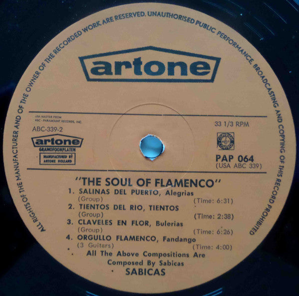 Sabicas : Soul Of Flamenco (LP, Album)