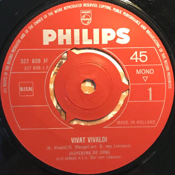 Jasperina de Jong : Vivat Vivaldi (7", Single, Mono, red)