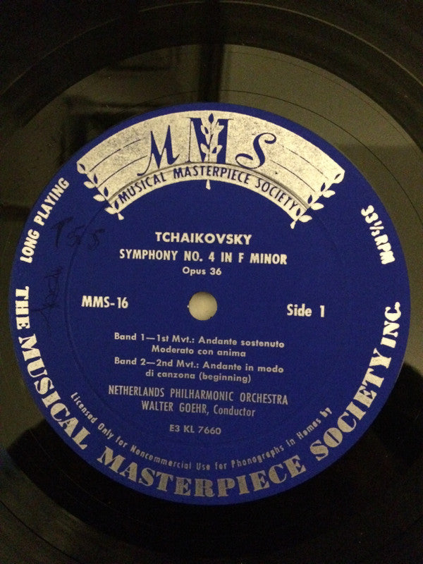 Pyotr Ilyich Tchaikovsky, Nederlands Philharmonisch Orkest, Walter Goehr : Symphony No. 4 F Minor, Opus 36 (10")