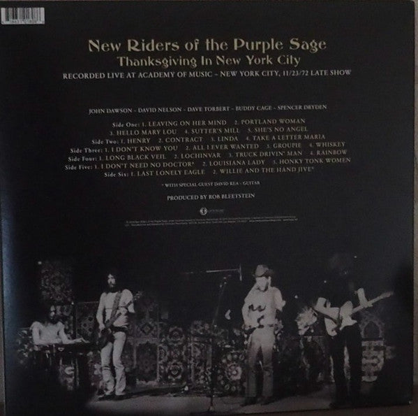 New Riders Of The Purple Sage : Thanksgiving in New York City (3xLP, Album)
