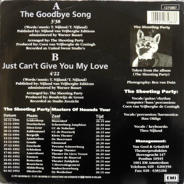 The Shooting Party : The Goodbye Song (7")