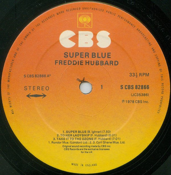 Freddie Hubbard : Super Blue (LP, Album)
