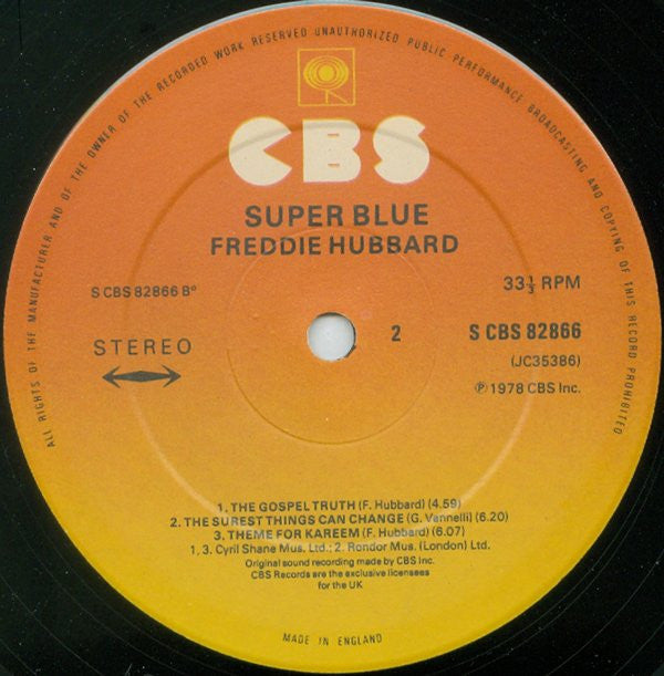 Freddie Hubbard : Super Blue (LP, Album)