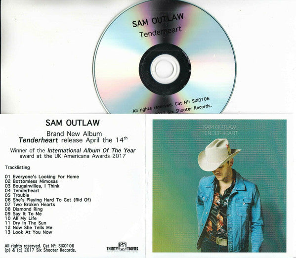 Sam Outlaw : Tenderheart (CDr, Album, Promo)